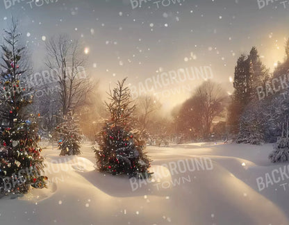 Winter Snowfall 2 8X6 Fleece ( 96 X 72 Inch ) Backdrop