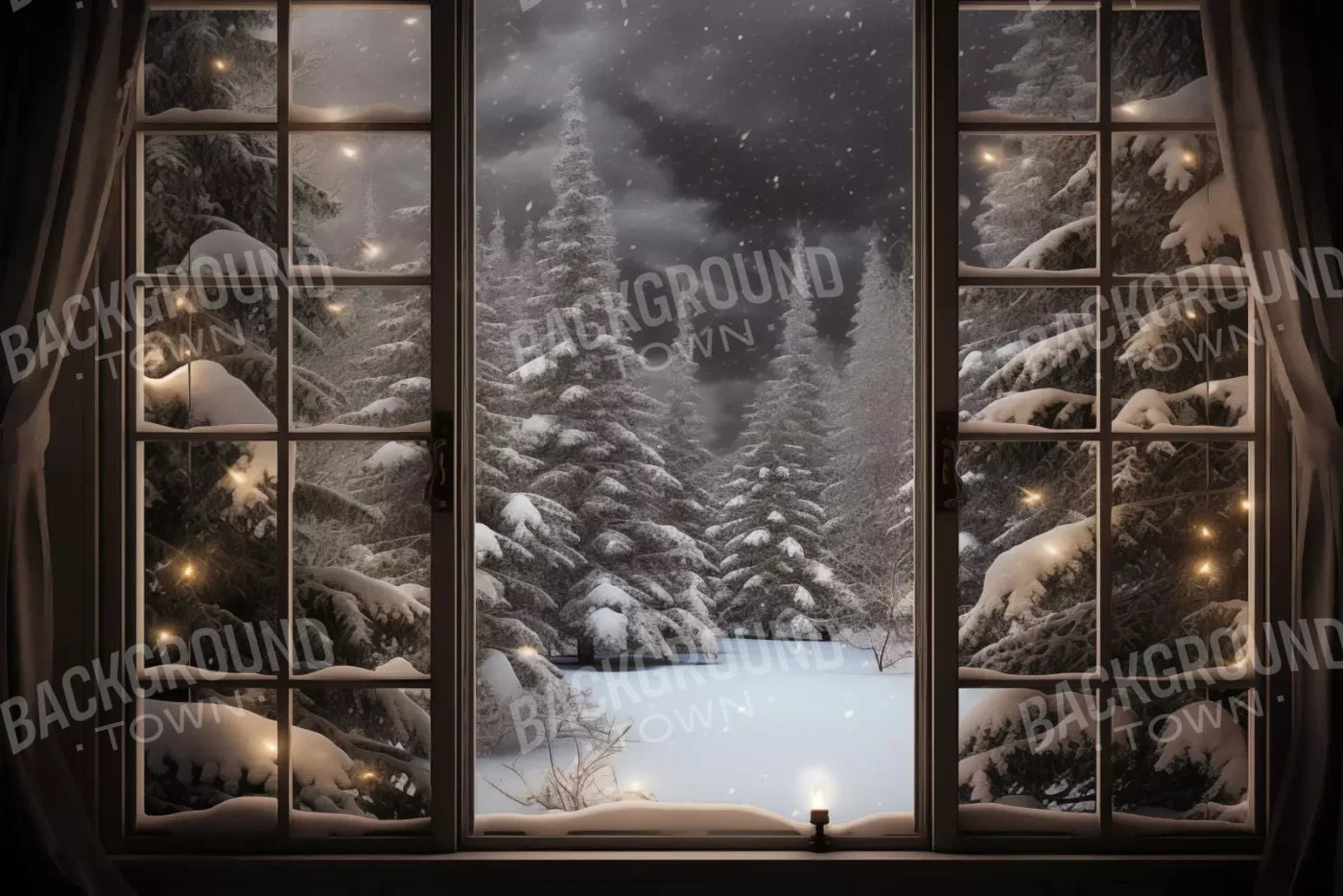 Winter Window 2 12X8 Ultracloth ( 144 X 96 Inch ) Backdrop