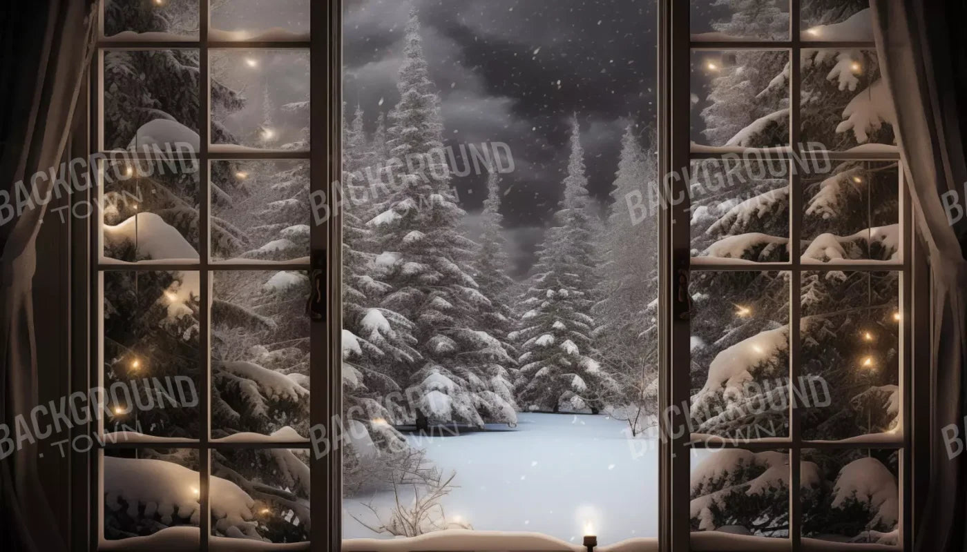 Winter Window 2 14X8 Ultracloth ( 168 X 96 Inch ) Backdrop