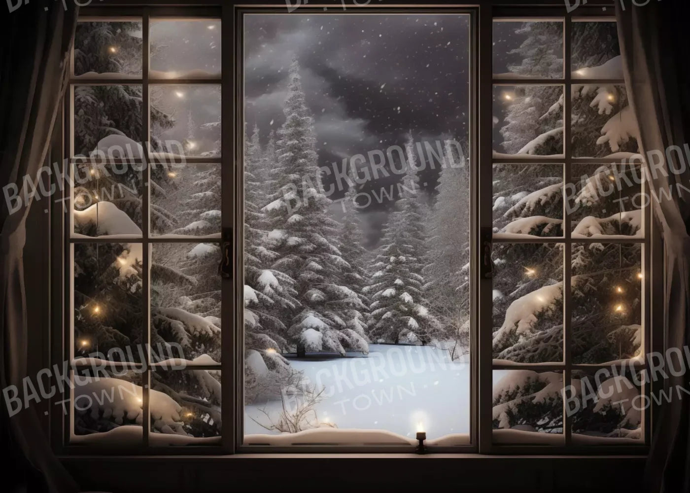 Winter Window 2 7X5 Ultracloth ( 84 X 60 Inch ) Backdrop