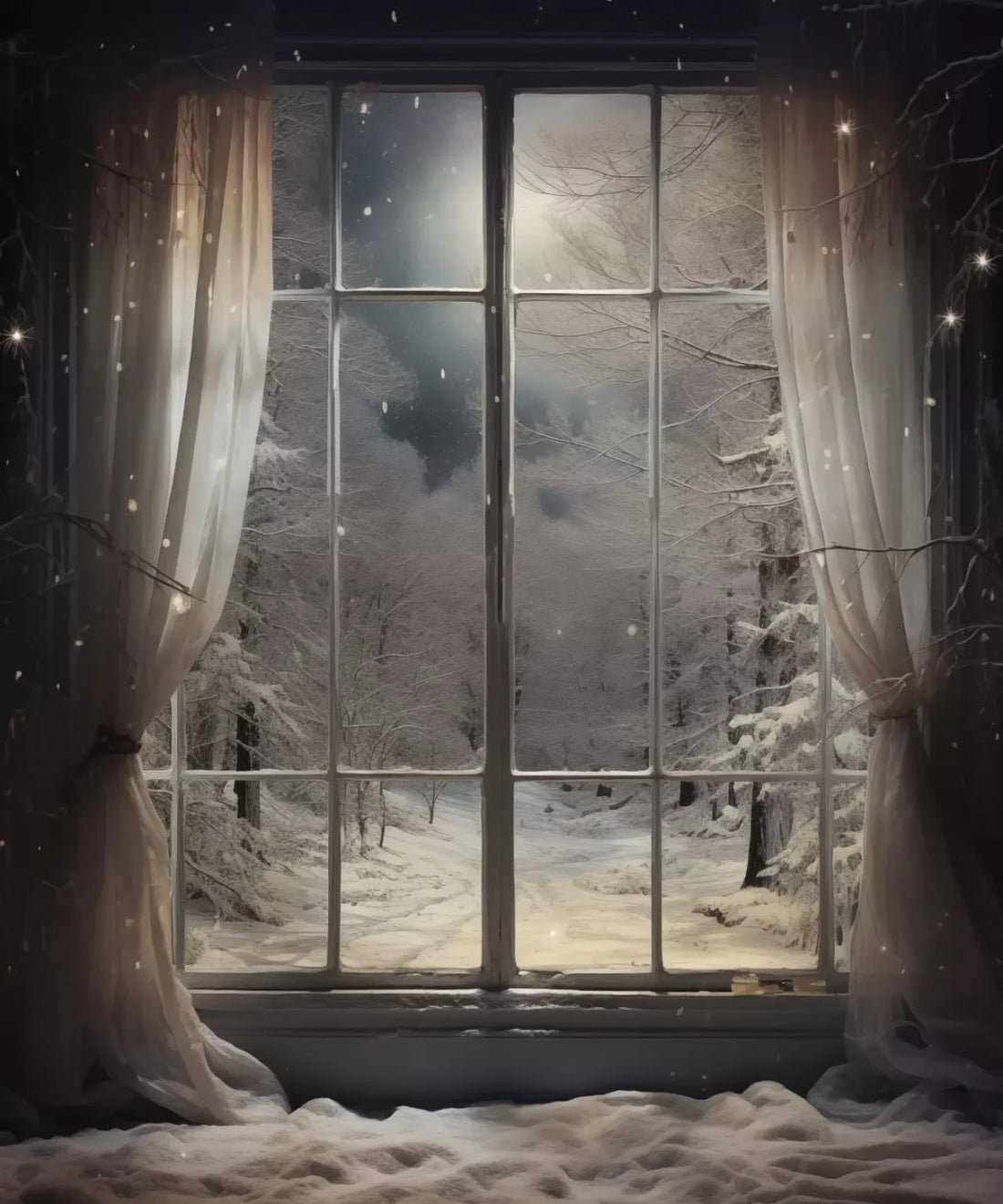White Christmas Backdrop for Photography