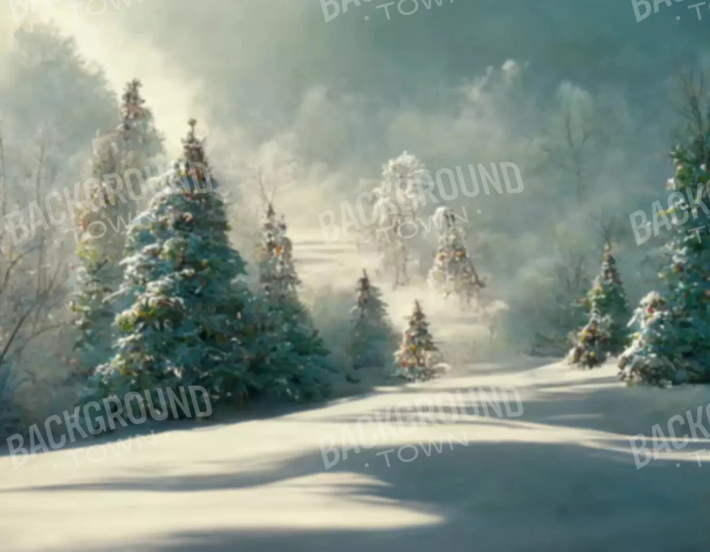 Winter Wonderland 1 8X6 Fleece ( 96 X 72 Inch ) Backdrop