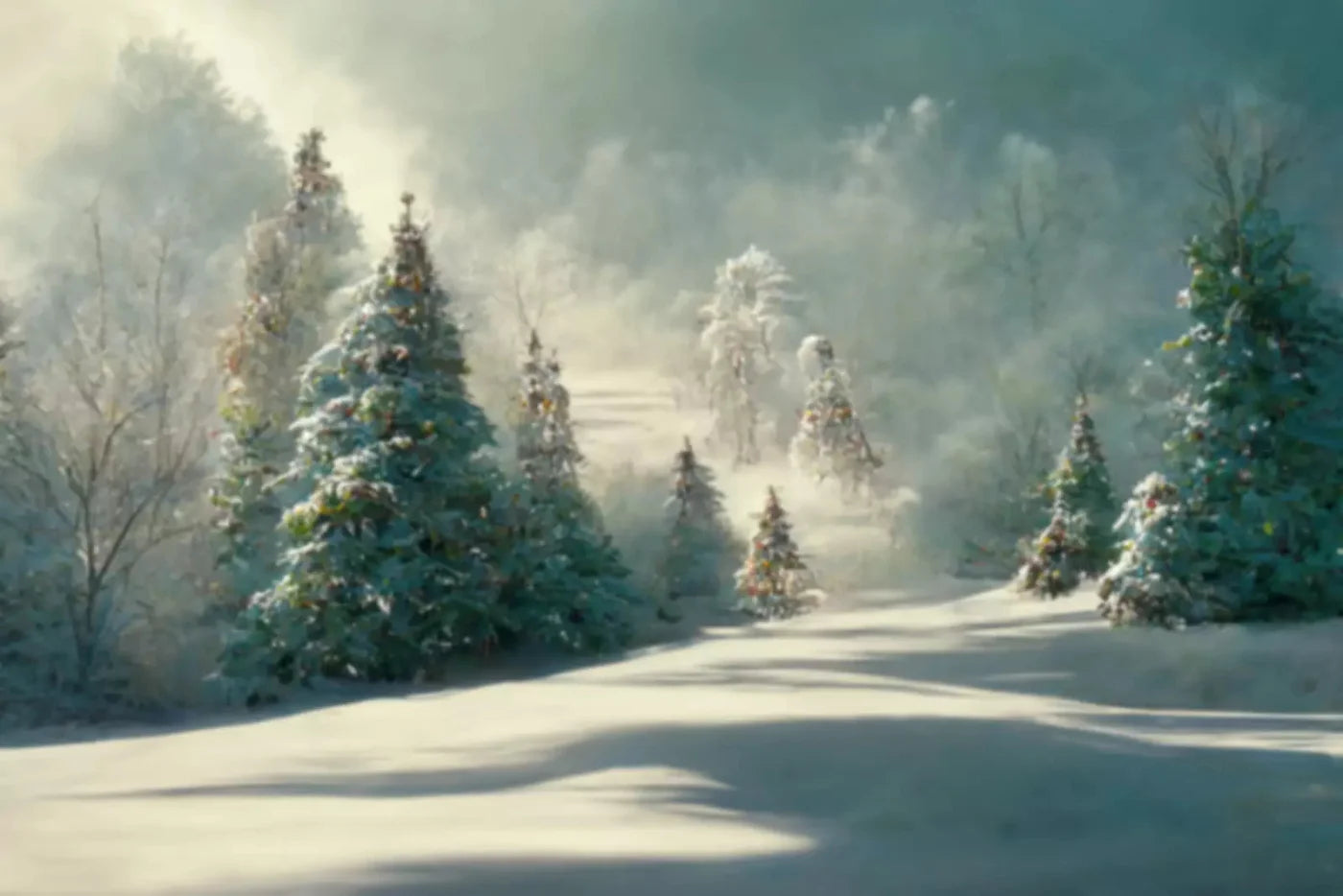 Winter Wonderland 1 5X4 Rubbermat Floor ( 60 X 48 Inch ) Backdrop