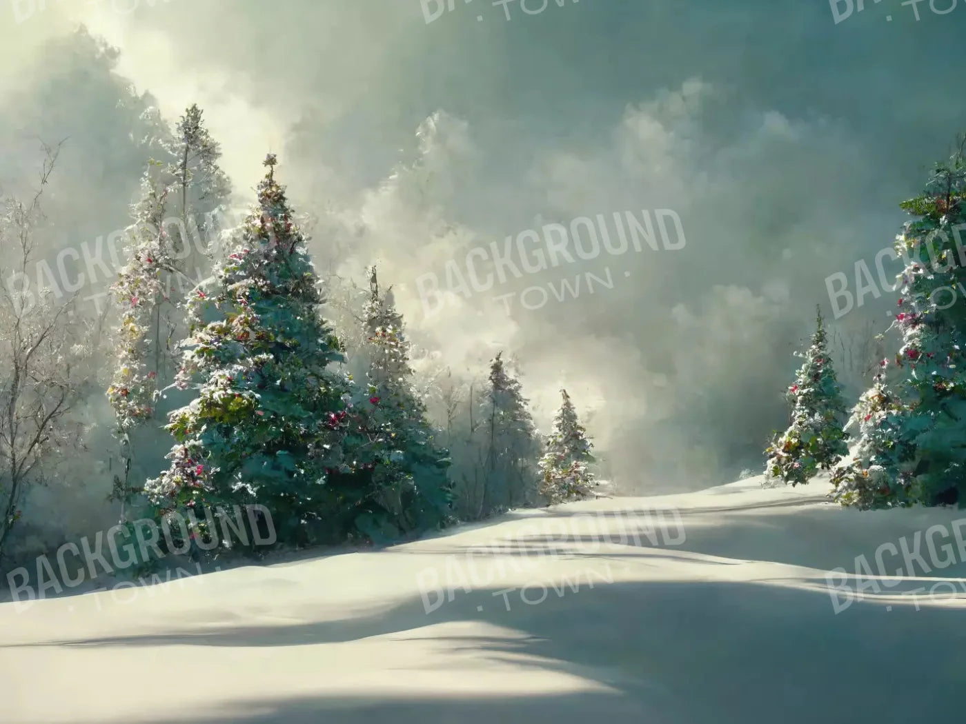 Winter Wonderland 10X8 Fleece ( 120 X 96 Inch ) Backdrop