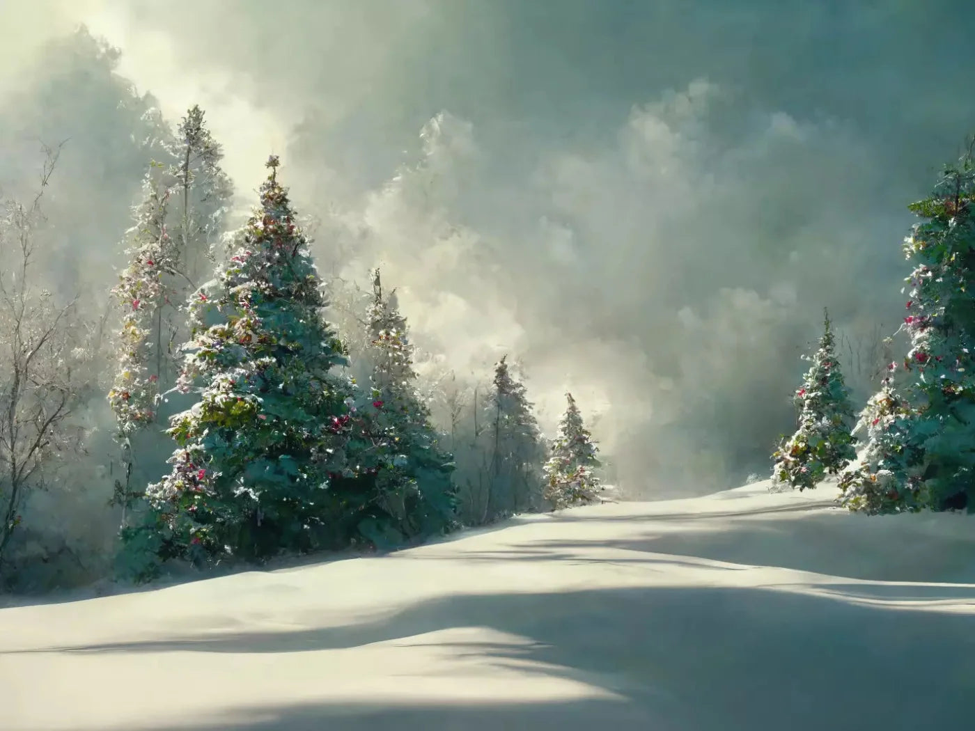 Winter Wonderland 7X5 Ultracloth ( 84 X 60 Inch ) Backdrop