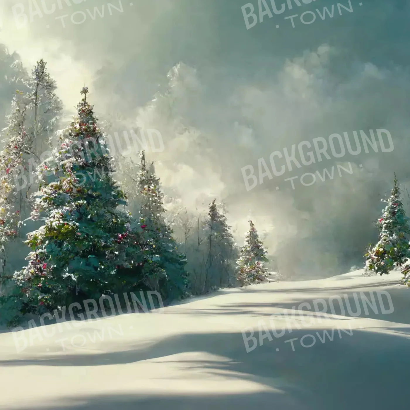 Winter Wonderland 8X8 Fleece ( 96 X Inch ) Backdrop