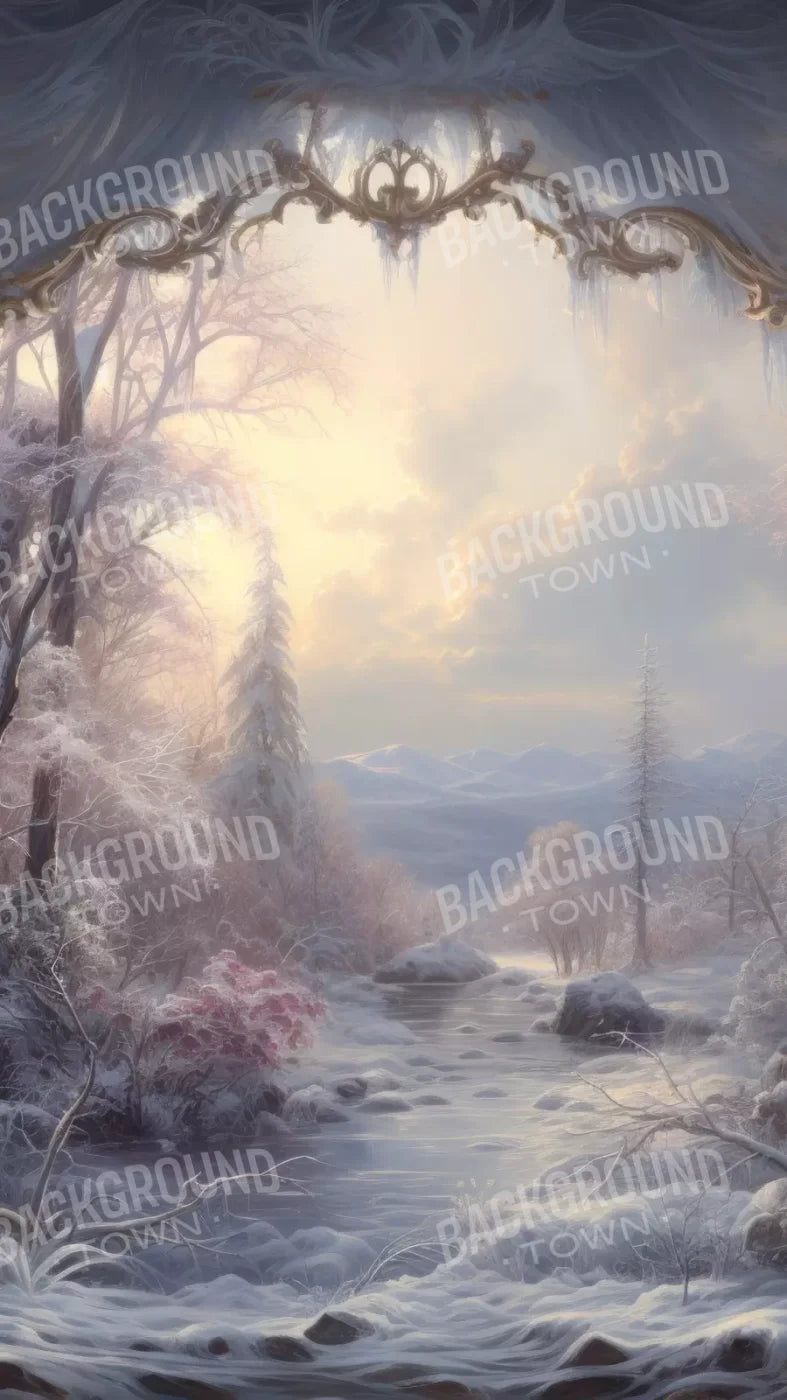 Winter Wonderland View 8X14 Ultracloth ( 96 X 168 Inch ) Backdrop