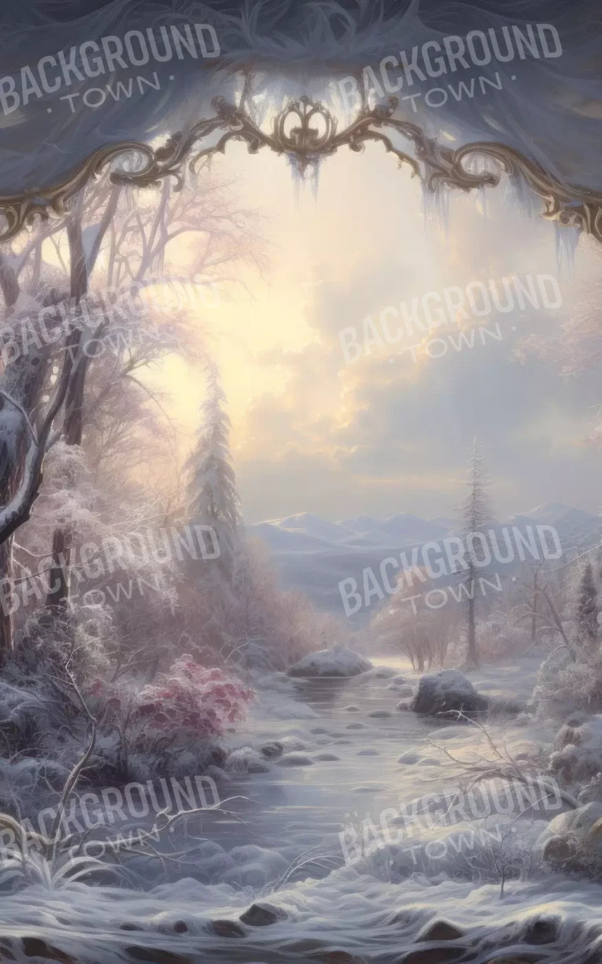 Winter Wonderland View 9X14 Ultracloth ( 108 X 168 Inch ) Backdrop