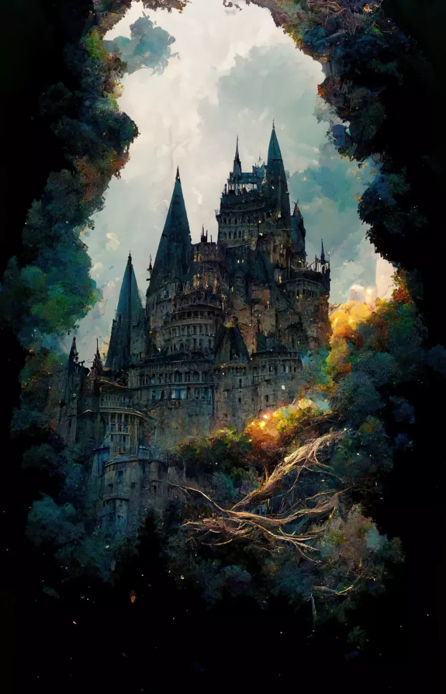 Wizard Castle 8X12 Ultracloth ( 96 X 144 Inch ) Backdrop