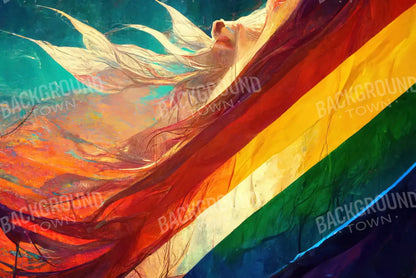 Waving Pride 8X5 Ultracloth ( 96 X 60 Inch ) Backdrop