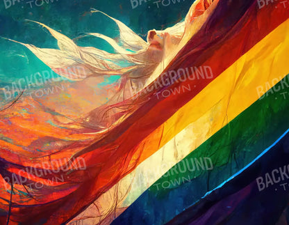 Waving Pride 8X6 Fleece ( 96 X 72 Inch ) Backdrop