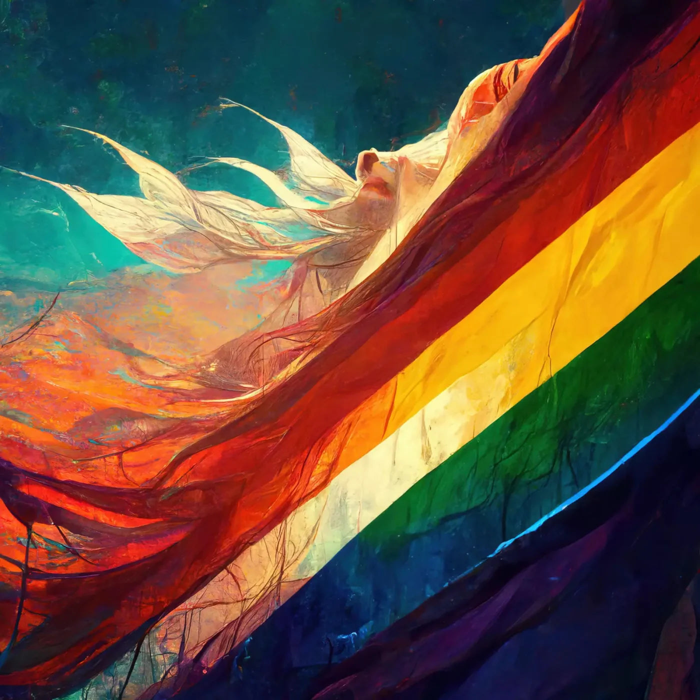Waving Pride 10X10 Ultracloth ( 120 X Inch ) Backdrop
