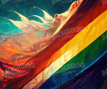 Waving Pride 5X42 Fleece ( 60 X 50 Inch ) Backdrop