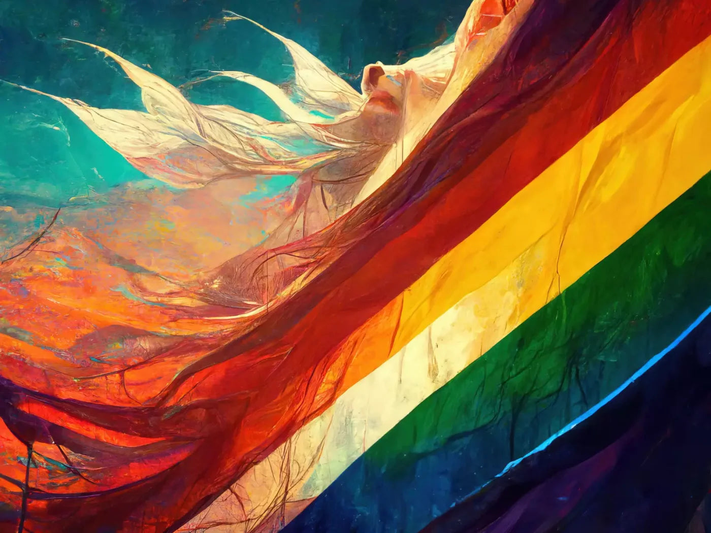 Waving Pride 68X5 Fleece ( 80 X 60 Inch ) Backdrop
