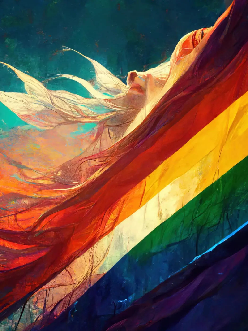 Waving Pride 8X10 Fleece ( 96 X 120 Inch ) Backdrop