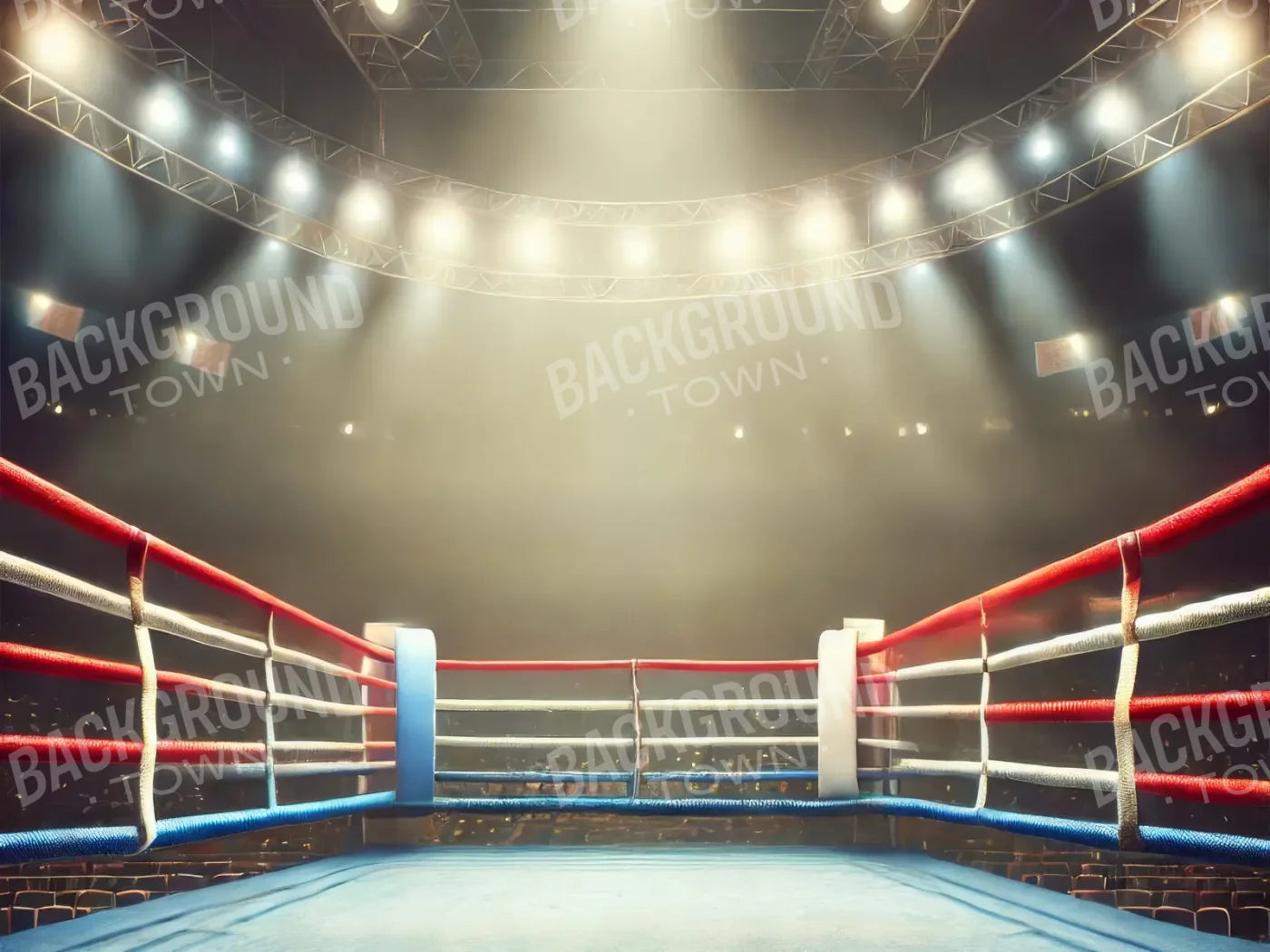 Wrestling Ring 8’x6’ Fleece (96 x 72 inch) Backdrop