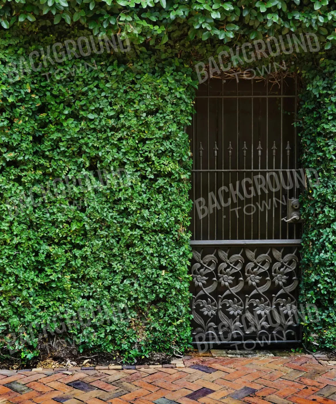 Green Brick and Stone Backdrop for Photography