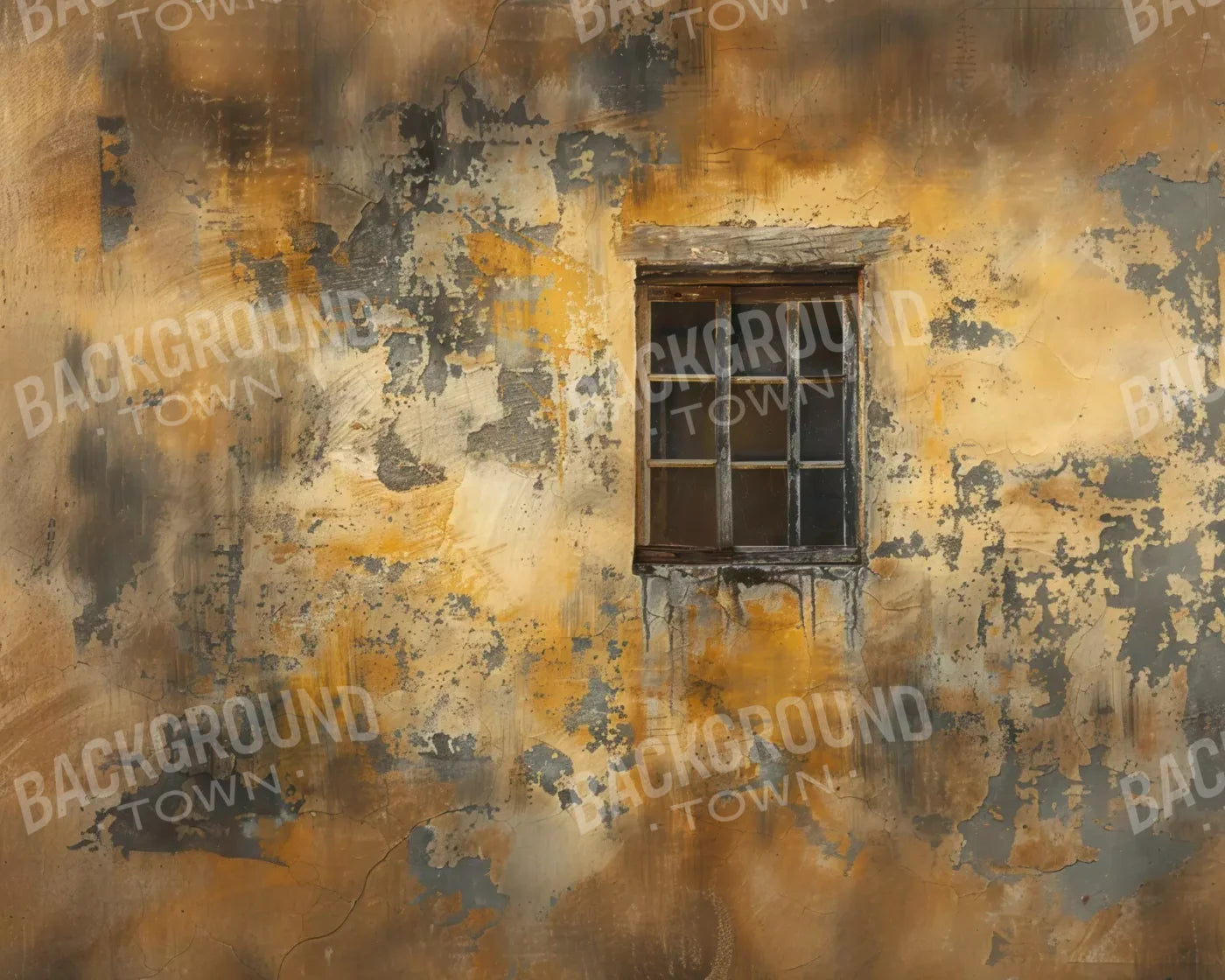 Yellow Cracked Wall 10’x8’ Fleece (120 x 96 inch) Backdrop