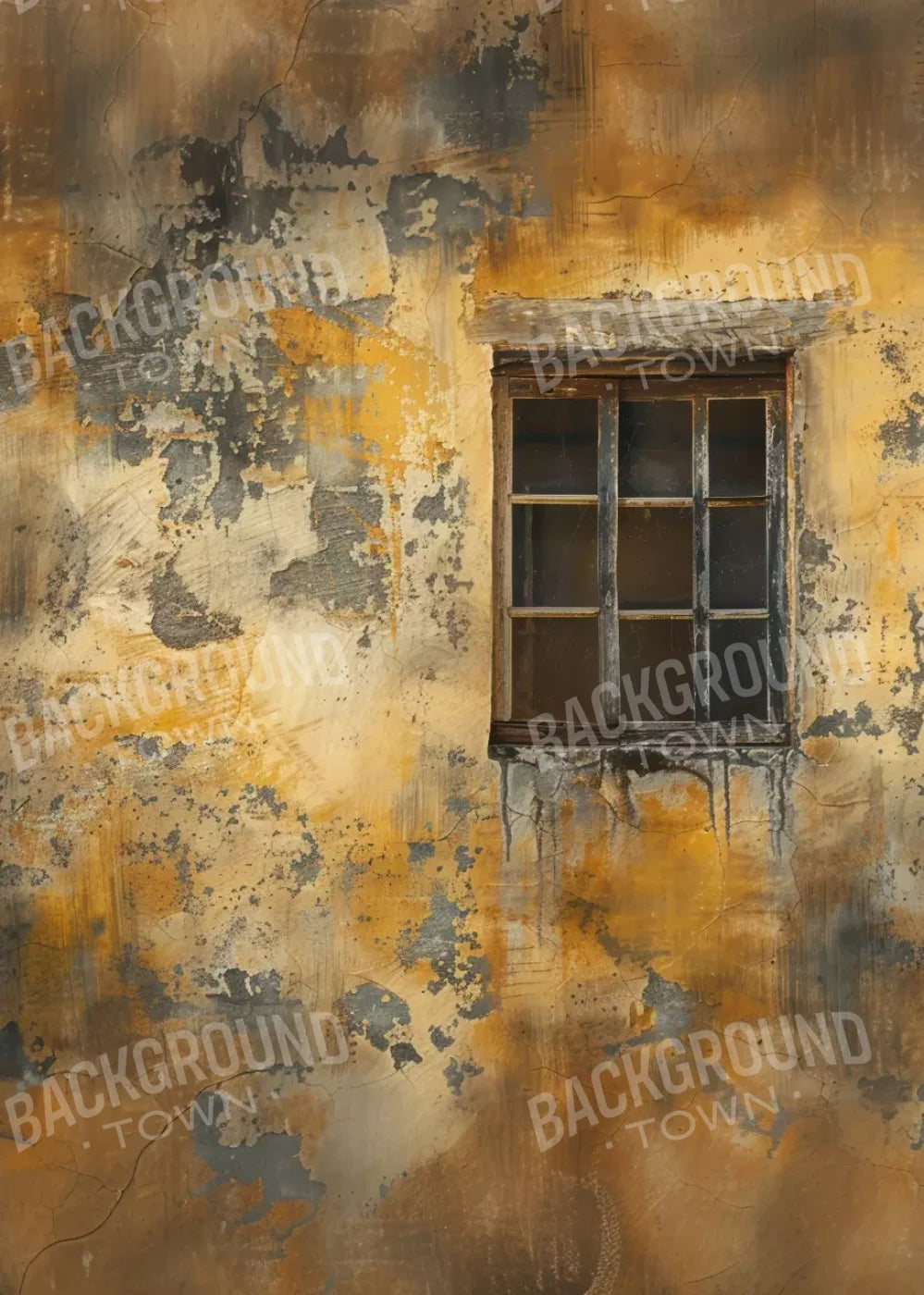 Yellow Cracked Wall 5’x7’ UltraCloth (60 x 84 inch) Backdrop