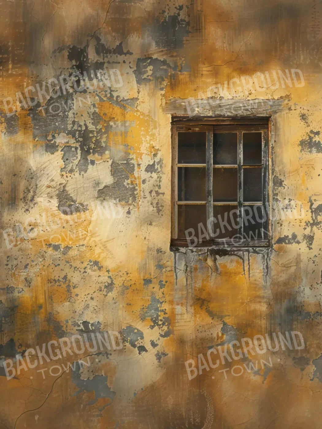 Yellow Cracked Wall 6’x8’ Fleece (72 x 96 inch) Backdrop