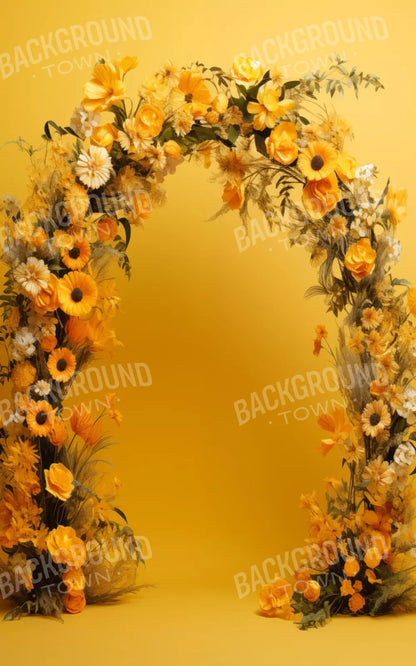 Yellow Studio Floral Arch 10’X16’ Ultracloth (120 X 192 Inch) Backdrop