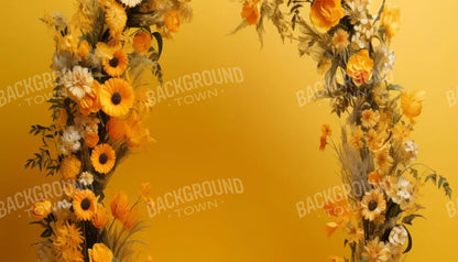 Yellow Studio Floral Arch 14’X8’ Ultracloth (168 X 96 Inch) Backdrop