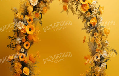 Yellow Studio Floral Arch 14’X9’ Ultracloth (168 X 108 Inch) Backdrop