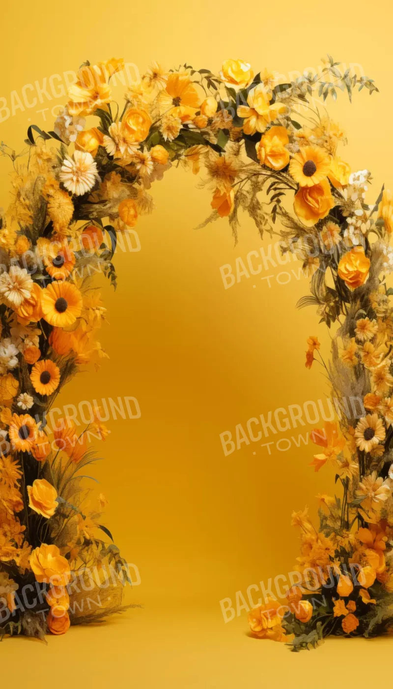 Yellow Studio Floral Arch 8’X14’ Ultracloth For Westcott X-Drop Pro (96 X 168 Inch) Backdrop
