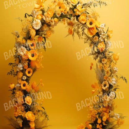 Yellow Studio Floral Arch 8’X8’ Fleece (96 X Inch) Backdrop