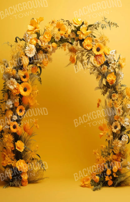 Yellow Studio Floral Arch 9’X14’ Ultracloth (108 X 168 Inch) Backdrop