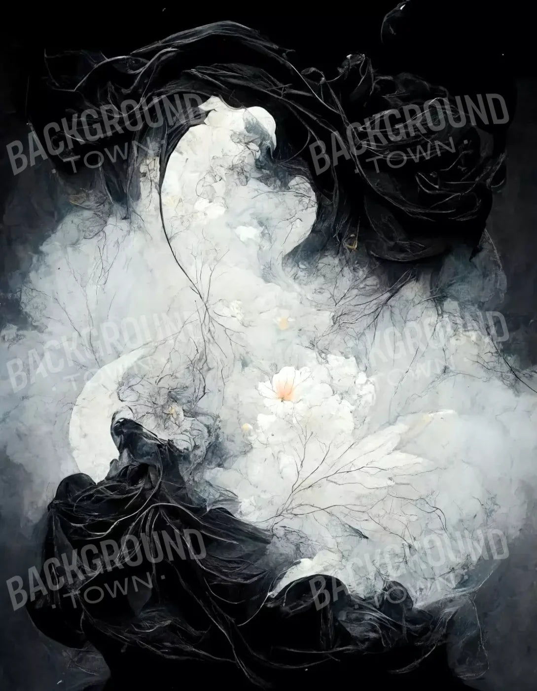 Yin Yang 6X8 Fleece ( 72 X 96 Inch ) Backdrop