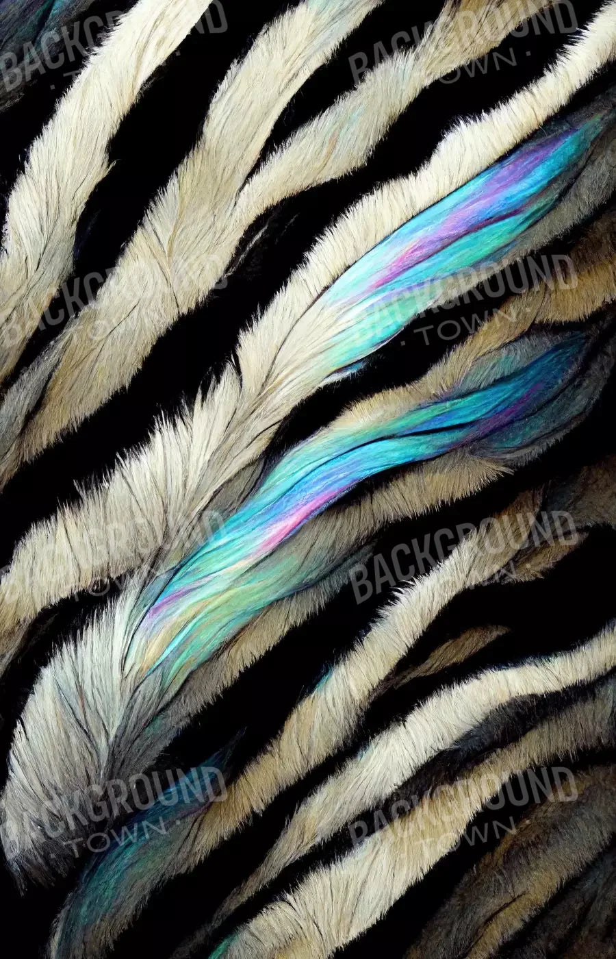 Zebra Fur 8X12 Ultracloth ( 96 X 144 Inch ) Backdrop