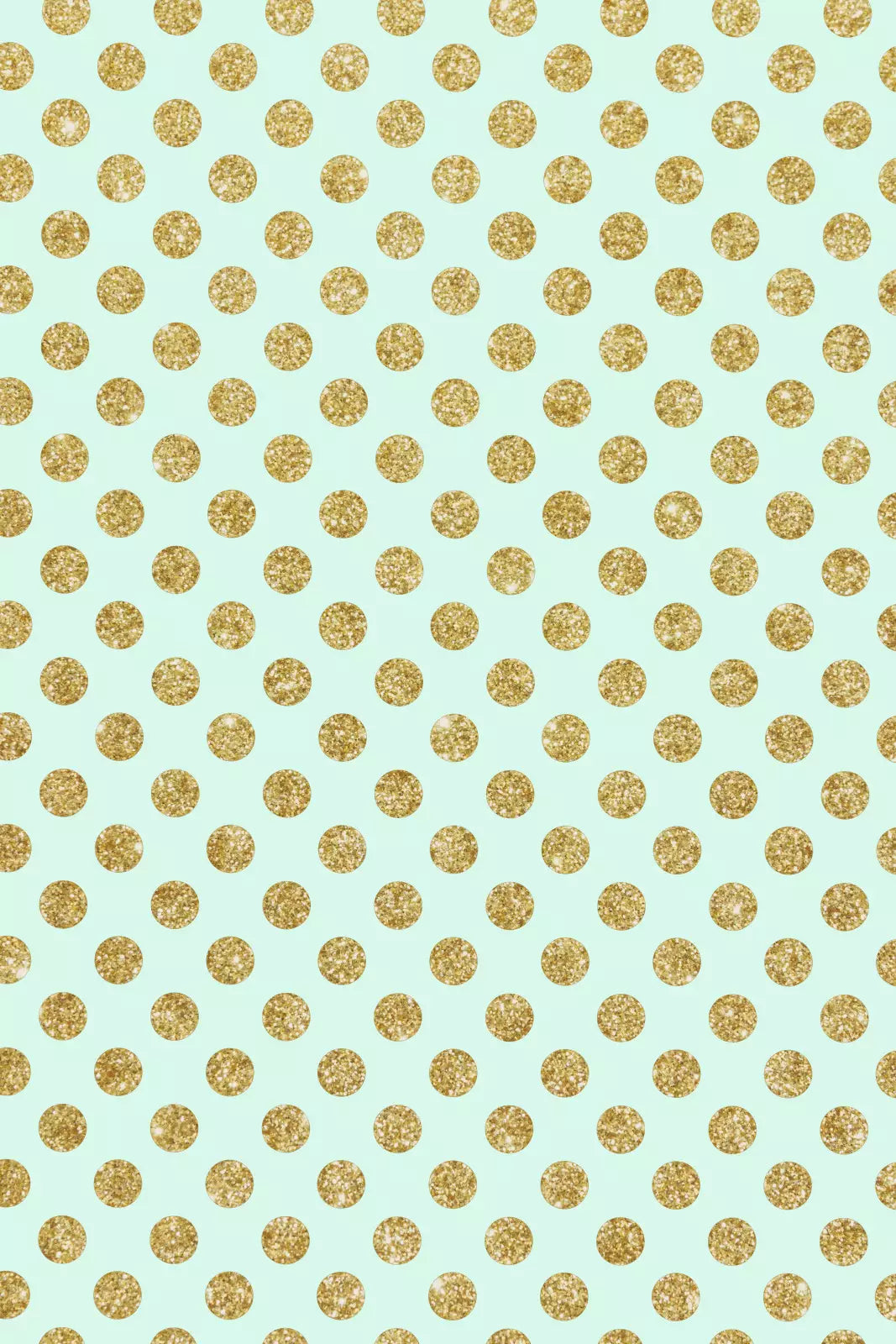 Mint Gold Polka for LVL UP Backdrop System
